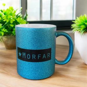 Mugg Morfar, blåglittrig