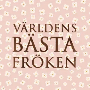 Kort Världens bästa fröken (rosa/vit, folierad text)