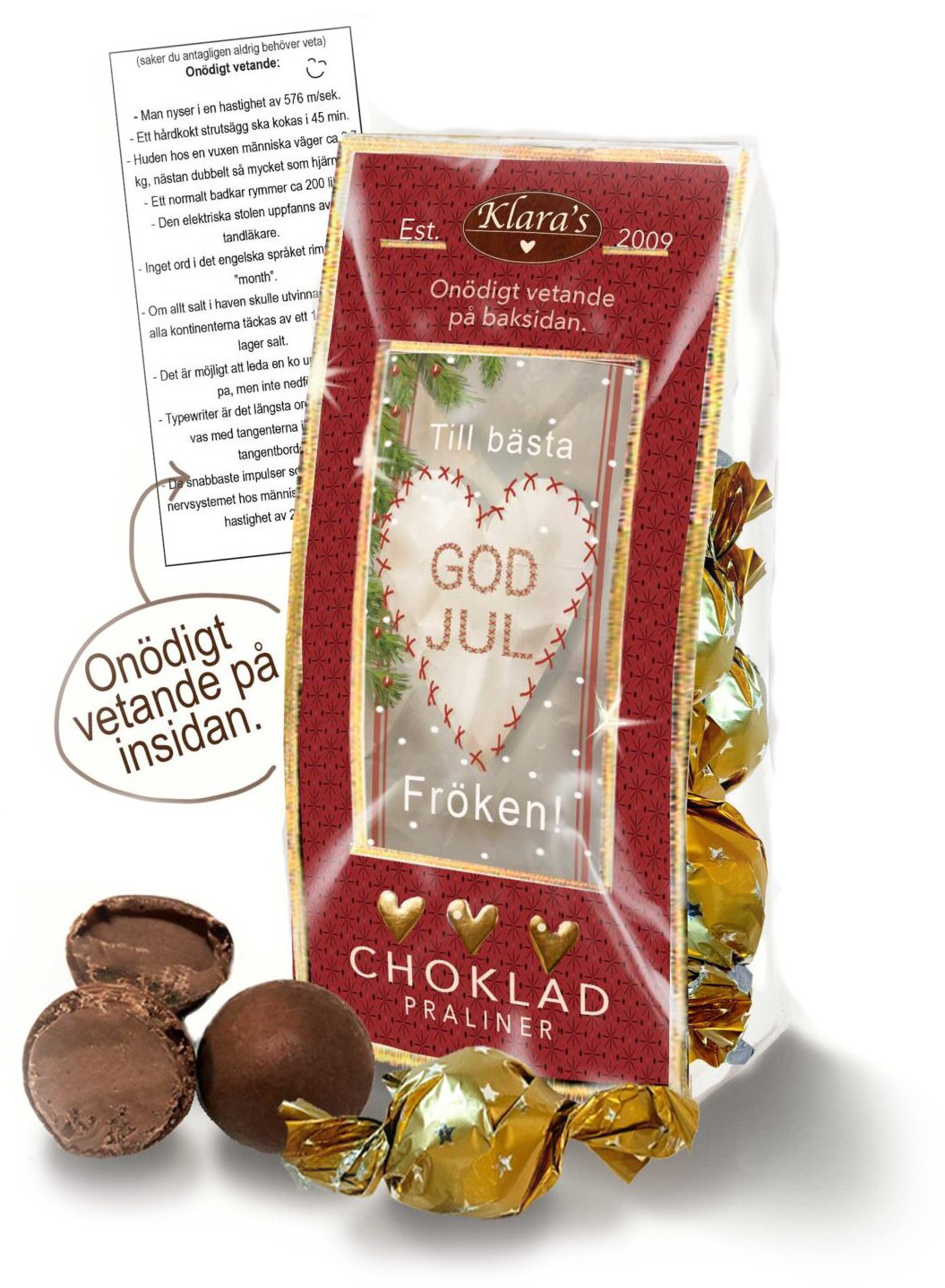 God Jul Frken - Lyxiga chokladpraliner