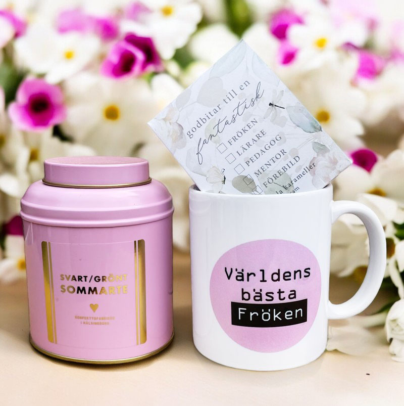 Frken Presentset, te, godis och mugg