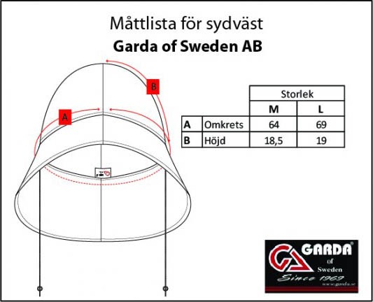 Garda of Sweden AB Sydväst Regnhatt stl L - Garda Of Sweden